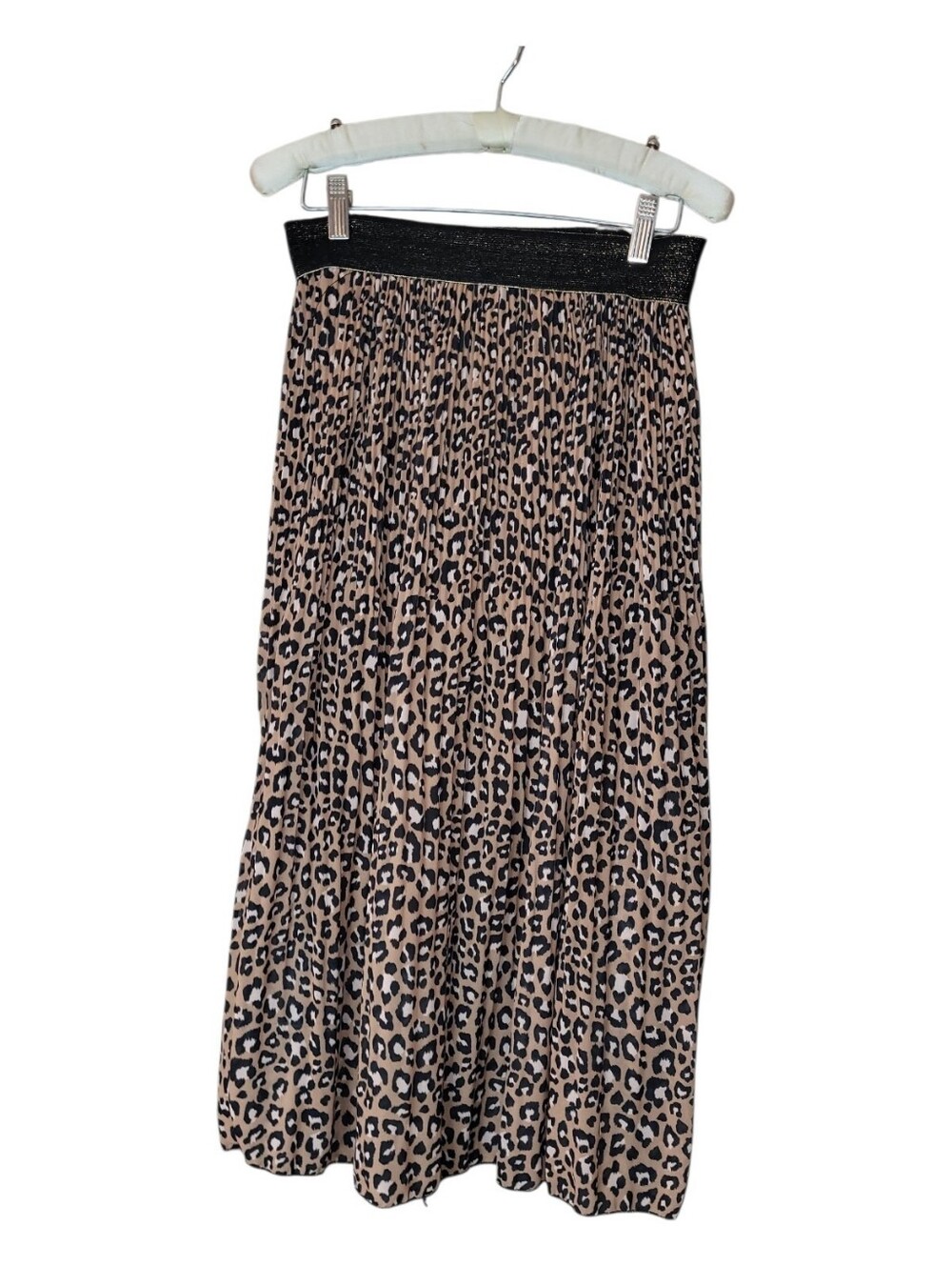By Coco Made In Italy Animal Print Pleated Skirt L
